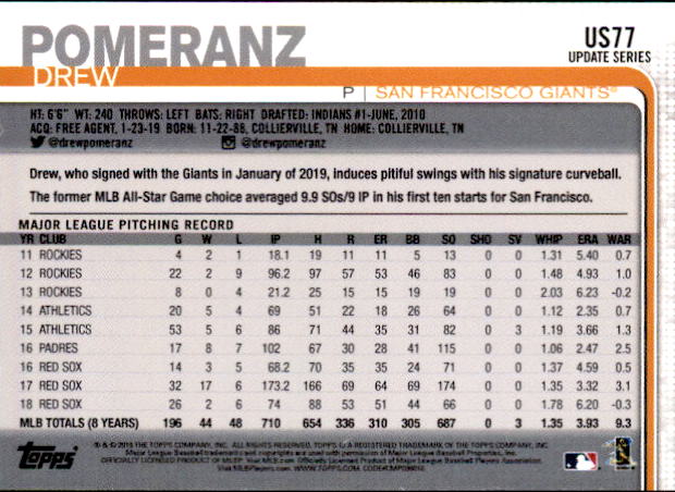 2019 Topps On Demand Mini Pick Your Card US1-US150 Print Run ~291 - Picture 116 of 238