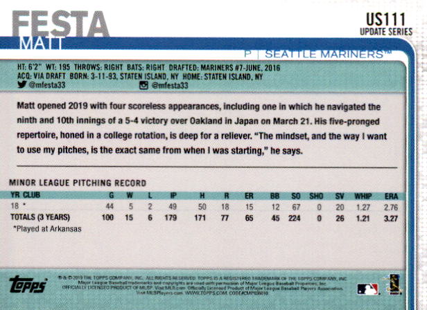 2019 Topps On Demand Mini Pick Your Card US1-US150 Print Run ~291 - Picture 180 of 238