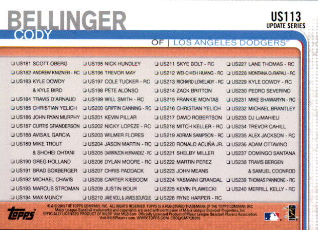 2019 Topps On Demand Mini Pick Your Card US1-US150 Print Run ~291 - Picture 184 of 238