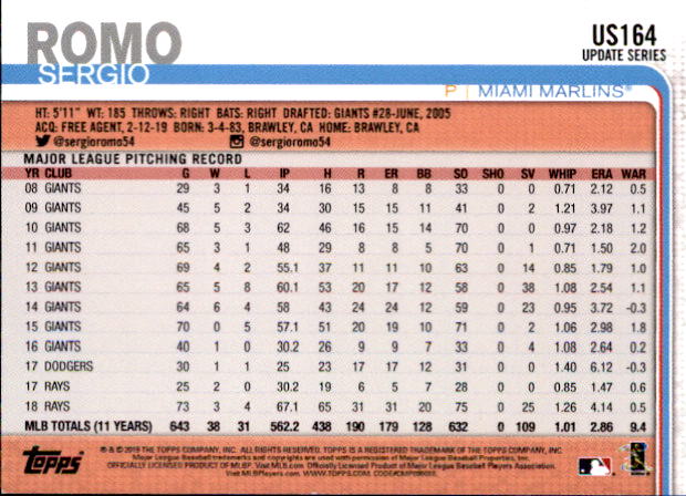 2019 Topps On Demand Mini Pick Your Card US151-US300 Print Run ~291 - Picture 28 of 246