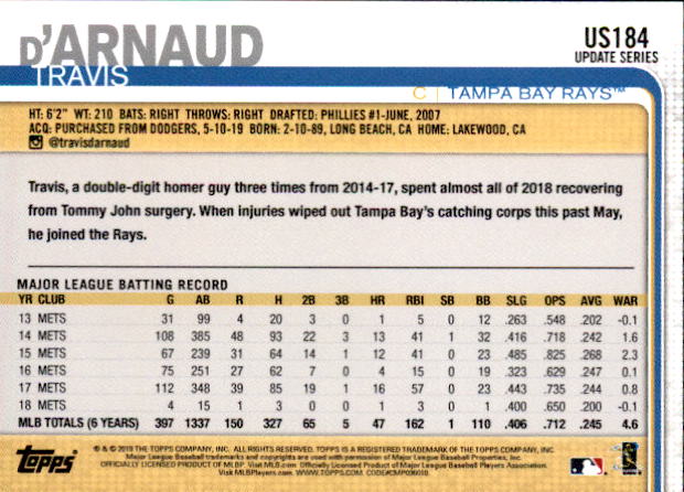 2019 Topps On Demand Mini Pick Your Card US151-US300 Print Run ~291 - Picture 62 of 246