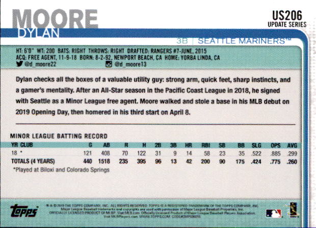 2019 Topps On Demand Mini Pick Your Card US151-US300 Print Run ~291 - Picture 98 of 246