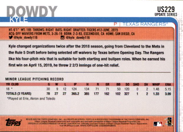 2019 Topps On Demand Mini Pick Your Card US151-US300 Print Run ~291 - Picture 136 of 246