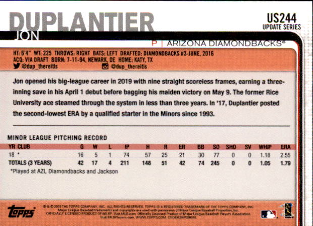 2019 Topps On Demand Mini Pick Your Card US151-US300 Print Run ~291 - Picture 160 of 246