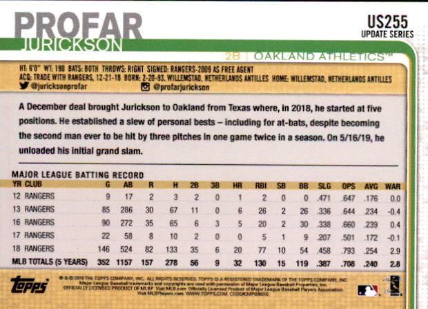 2019 Topps On Demand Mini Pick Your Card US151-US300 Print Run ~291 - Picture 180 of 246