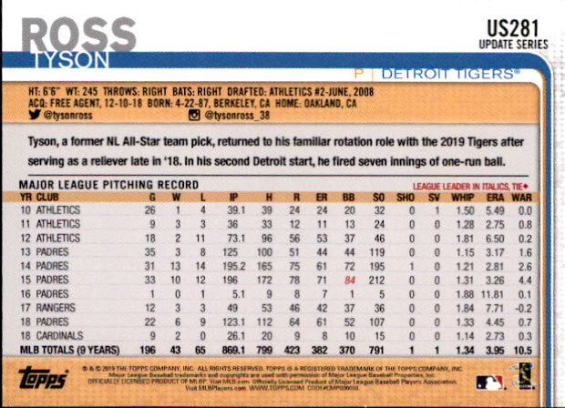 2019 Topps On Demand Mini Pick Your Card US151-US300 Print Run ~291 - Picture 218 of 246