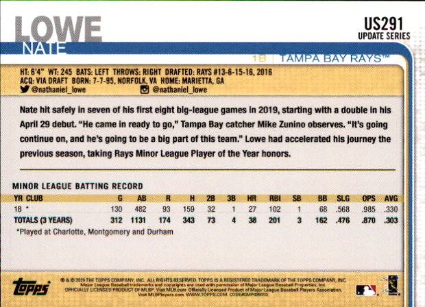 2019 Topps On Demand Mini Pick Your Card US151-US300 Print Run ~291 - Picture 236 of 246