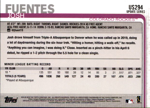 2019 Topps On Demand Mini Pick Your Card US151-US300 Print Run ~291 - Picture 240 of 246