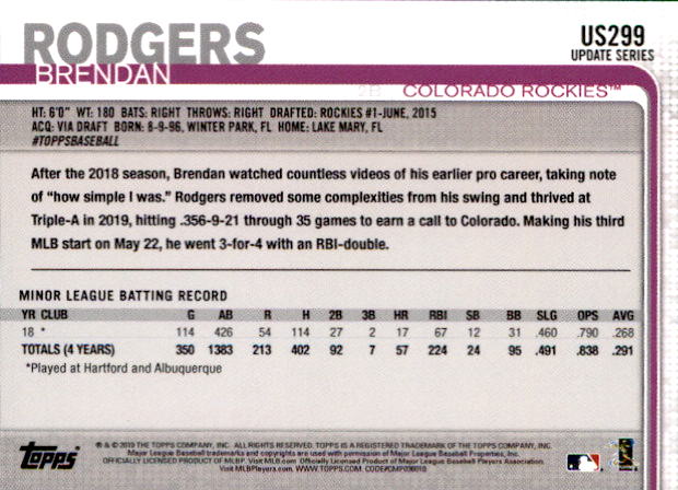2019 Topps On Demand Mini Pick Your Card US151-US300 Print Run ~291 - Picture 244 of 246