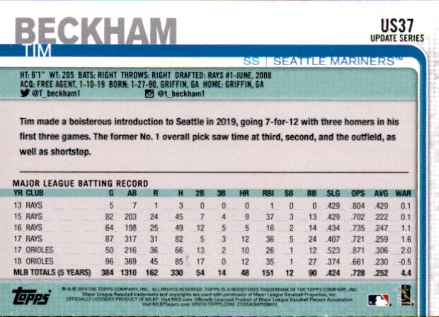 2019 Topps On Demand Mini Blue Pick Your Card US1-US300 #/10 - Picture 10 of 76