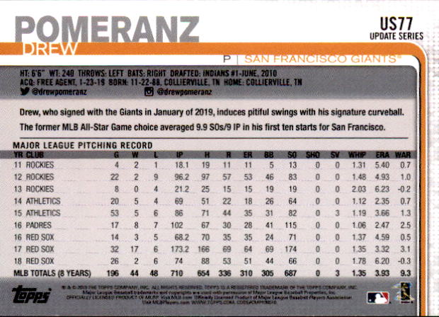 2019 Topps On Demand Mini Blue Pick Your Card US1-US300 #/10 - Picture 22 of 76